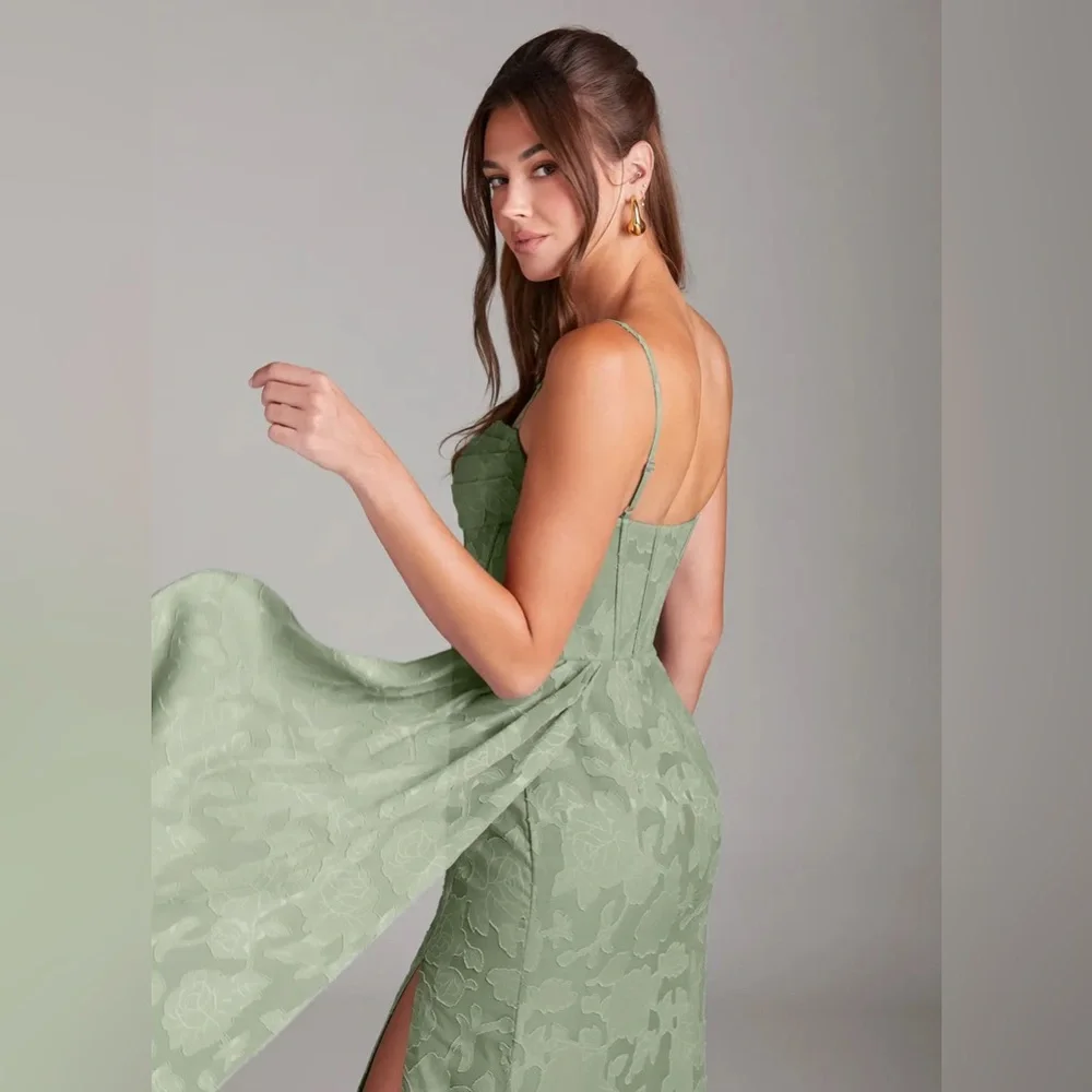 Azazie GIADA PISTACHIO MAXI DRESS - Picture 3 of 3